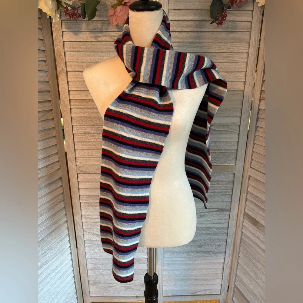 2 for 1 Offer - Winter scarfs, both multi color striped patterns, 80” & 70” long - Picture 9 of 13